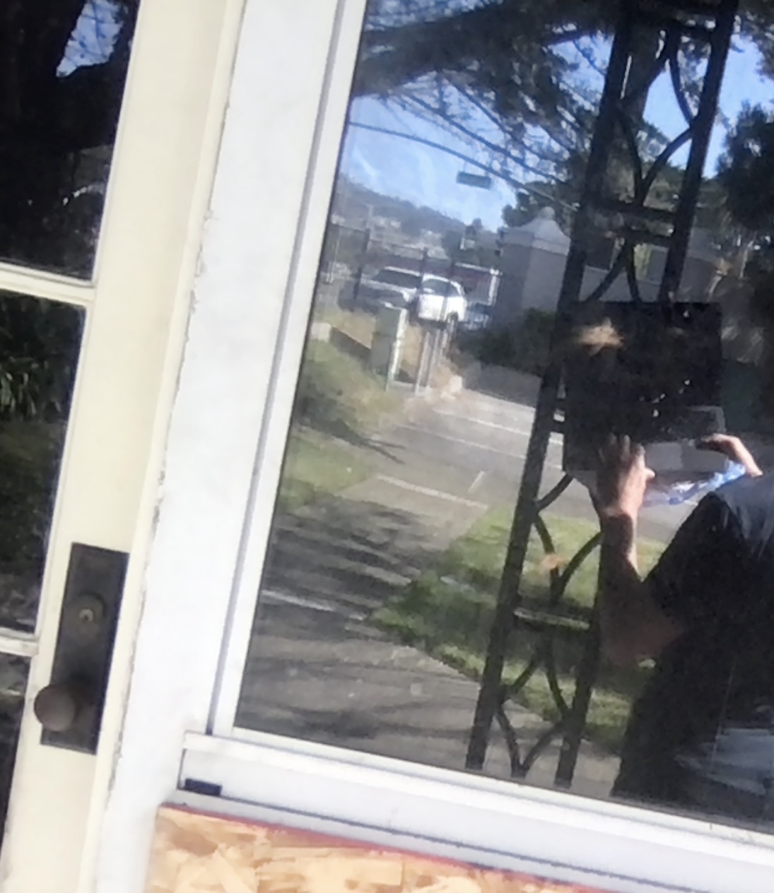 Tampered reflections at Chuckie's apartment