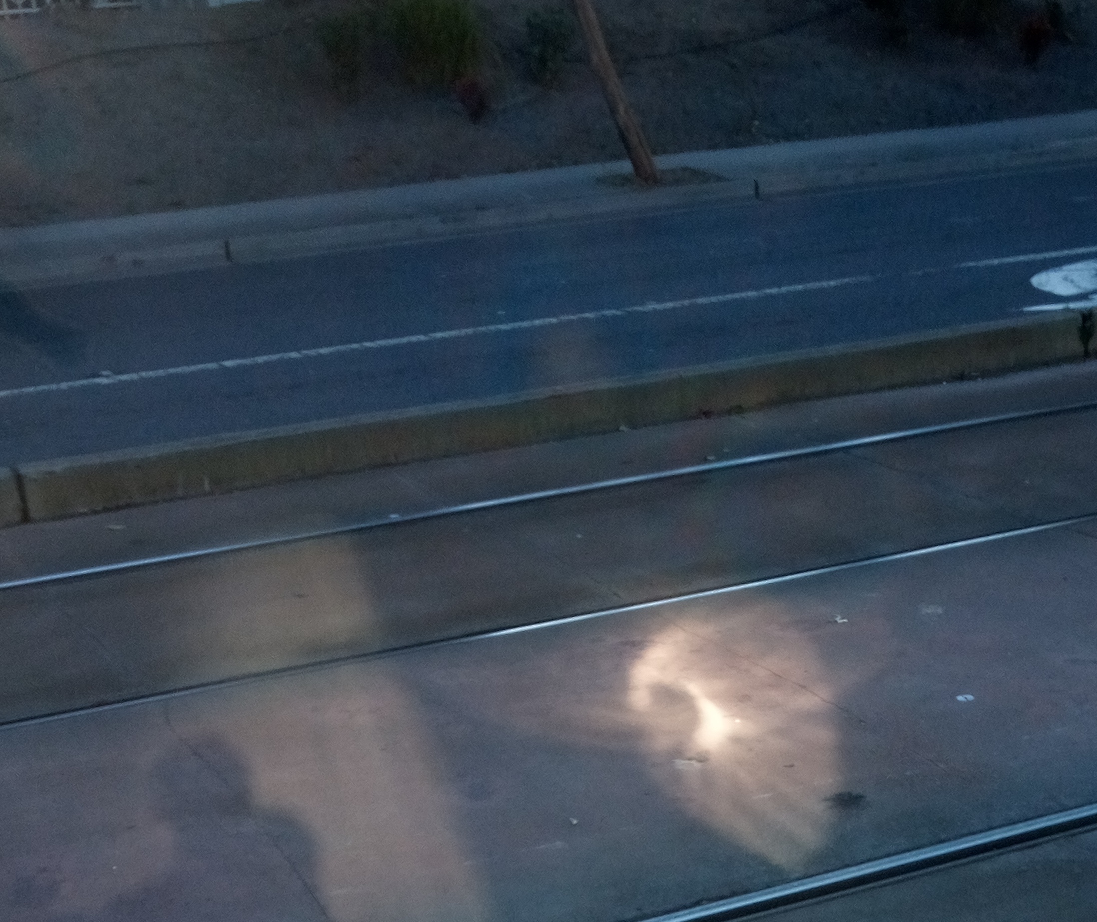 Tampered reflection artifact while on SFMTA MUNI platform